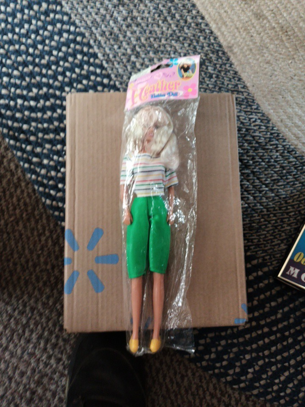 Heather Fashion Doll in Green Pants and Striped Top From Family Dollar 11.5